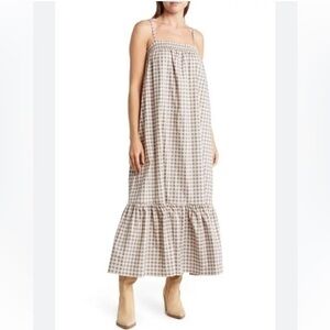 WeWoreWhat Gingham Plaid Maxi Dress Size Medium